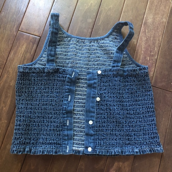 Fits Adult! Vintage Smocked Denim Blouse - Picture 11 of 12